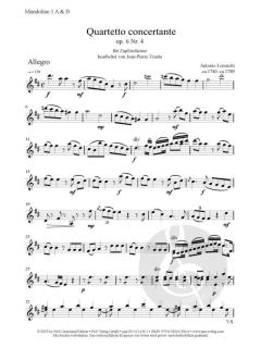 Quartetto concertante op. 6 Nr. 4 von Antonio Lorenziti 