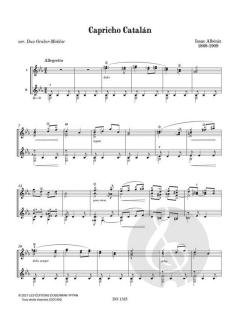 Capricho Catalán/Tango von Isaac Albéniz 