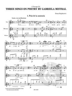3 Songs On Poetry By Gabriela Mistral von Dusan Bogdanovic 