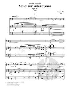 Sonate for violin and piano, op. 58 von Jacques Hétu 