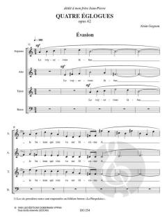 Quatre églogues op. 42 von Alain Gagnon 