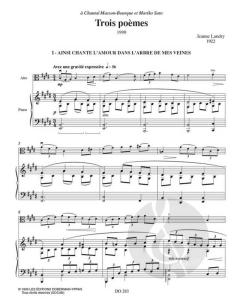 Trois poèmes von Jeanne Landry 