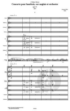 Concerto pour hautbois, cor anglais et orch op 72 von Jacques Hétu 