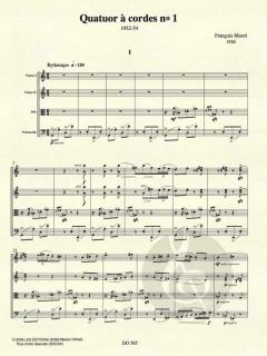 Quatuor à cordes no 1 von François Morel 