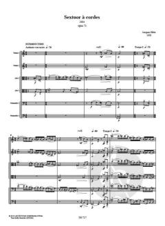 Sextuor à cordes op. 71 von Jacques Hétu 