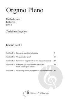Organo Pleno, Methode Voor Kerkorgel Deel 1 von Christiaan Ingelse 