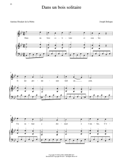 Dans Un Bois Solitaire (High Voice) von Joseph Bologne (Download) 