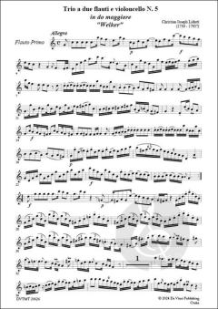 Trio No. 5 'Welker', a due flauti e violoncello von Christian Joseph Lidarti 
