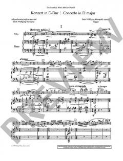 Konzert D-Dur op. 35 von Erich Wolfgang Korngold 