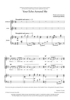 Your Echo Around Me von Sarah Quartel 