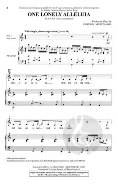 One Lonely Alleluia von Joseph M. Martin 
