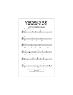 Somebody Else Is Taking My Place von Peggy Lee (Download) 