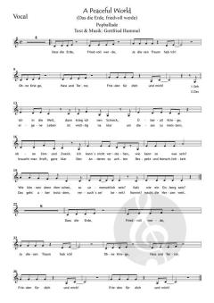 A Peaceful World (Das die Erde, Friedvoll werde) von Gottfried Hummel (Download) 
