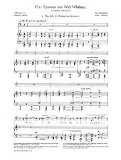 3 Hymnen von Walt Whitman op. 14 von Paul Hindemith 