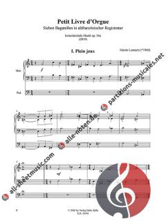 Petit Livre d'Orgue op. k.M. 36a von Martin Lennartz 