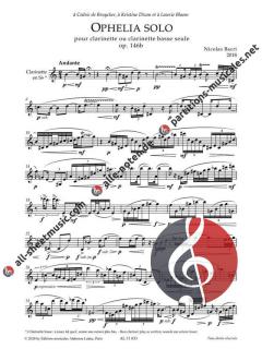 Ophelia Solo op. 146b von Nicolas Bacri 
