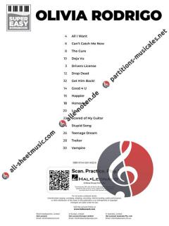 Super Easy Songbook: Olivia Rodrigo 