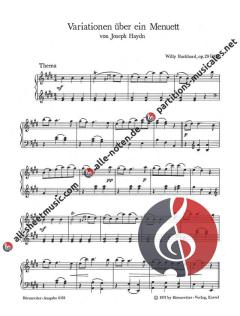 Variationen über ein Menuett von Joseph Haydn op. 29 von Willy Burkhard (Download) 