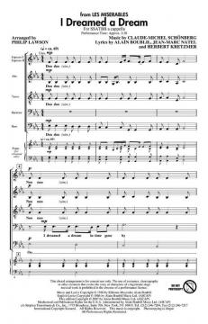 I Dreamed A Dream SATB divisi (Claude-Michel Schönberg) 