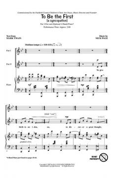 To Be The First (Nick Page) 