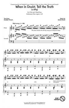 When In Doubt, Tell The Truth (Nick Page) 