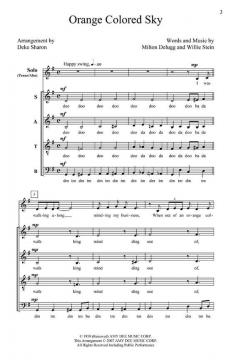 Orange Colored Sky SATB With Solo 