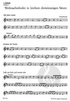 Weihnachtslieder in leichten dreistimmigen Sätzen (Georg Roeder) 