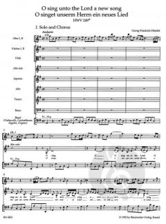 O singet unserm Herrn ein neues Lied HWV 249a von Georg Friedrich Händel 