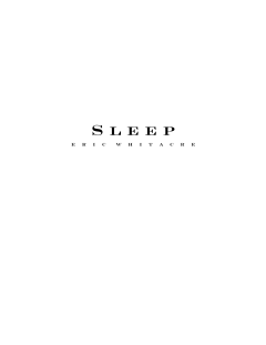 Sleep von Eric Whitacre (Download) 