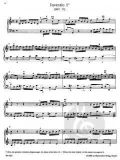 Inventionen und Sinfonien BWV 772-801 von Johann Sebastian Bach 