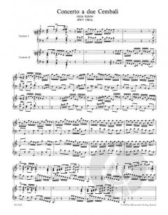 Concerto a due Cembali senza ripieno von Johann Sebastian Bach 