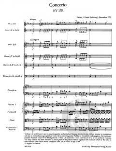 Konzert Nr. 5 D-Dur KV 175, Rondo D-Dur KV 382 von Wolfgang Amadeus Mozart für Klavier und Orchester im Alle Noten Shop kaufen (Partitur)