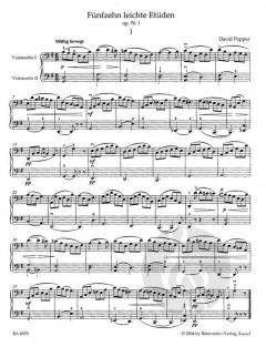 15 leichte, melodisch-harmonische Etüden für Violoncello von David Popper im Alle Noten Shop kaufen