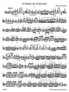 21 Etüden für Violoncello von Jean-Louis Duport im Alle Noten Shop kaufen