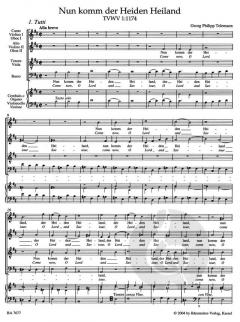 Nun komm der Heiden Heiland von Georg Philipp Telemann 