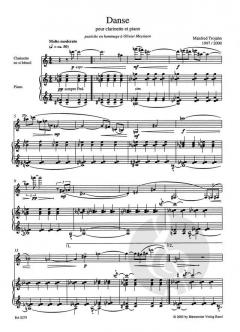 Danse pour clarinet et piano von Manfred Trojahn 