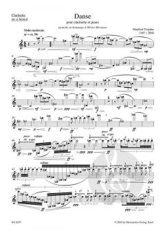 Danse pour clarinet et piano von Manfred Trojahn 