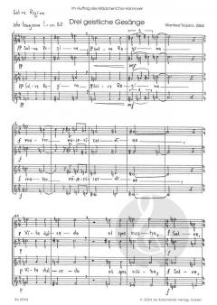 Drei geistliche Gesänge für vierstimmigen Frauenchor (Manfred Trojahn) 