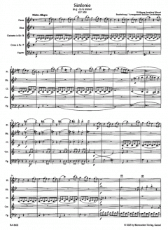Sinfonie in g KV 550 für Holzbläserquintett (Wolfgang Amadeus Mozart) 