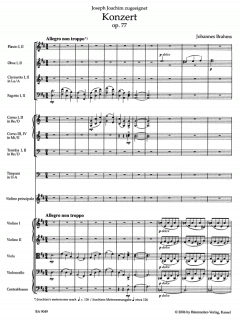 Konzert in D-Dur op. 77 für Violine und Orchester von Johannes Brahms 