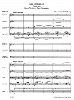 Die Hebriden op. 26 (Konzert-Ouvertüre) von Felix Mendelssohn Bartholdy 