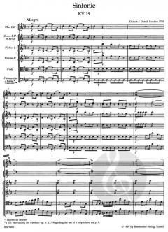 Sinfonie Nr. 4 in D-Dur KV 19 von Wolfgang Amadeus Mozart 
