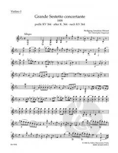 Grande sestetto concertante für Streichsextett von Wolfgang Amadeus Mozart im Alle Noten Shop kaufen (Stimmensatz)