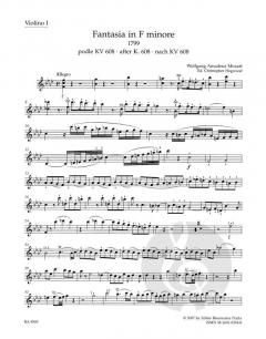Fantasia in F minore für Streicher von Wolfgang Amadeus Mozart im Alle Noten Shop kaufen (Stimmensatz)