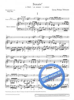 Sonata e-Moll TWV 41:e6 von Georg Philipp Telemann 