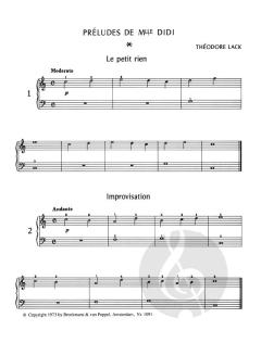 Preludes de Mlle Didi Op.85 von Theodore Lack 
