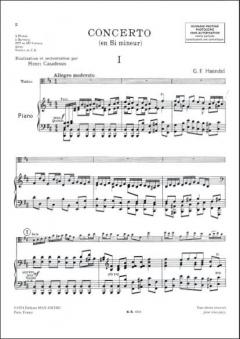 Concerto h-Moll von Georg Friedrich Händel für Violine und Klavier im Alle Noten Shop kaufen