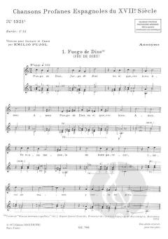 Chanson profanes espagnoles Vol. 1 von Emilio Pujol 