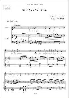 Chansons Bas op. 44 von Darius Milhaud 