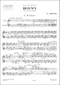 Duo Nr. 1 von Bohuslav Martinu 